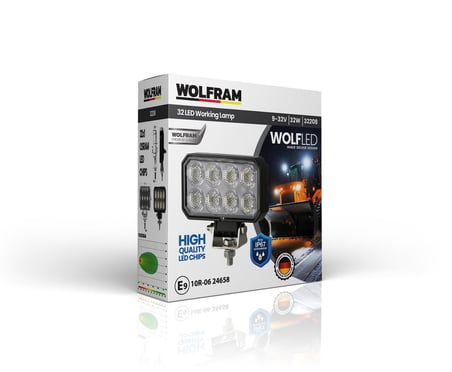 Wolfram Wolf Serisi 32208 Çalışma Lambası Dikdörtgen Maxsi 2720 Lümen FLOOD - WOLFRAM 32208