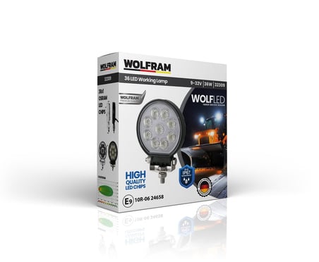 Wolfram Wolf Serisi 32309 Çalışma Lambası Yuvarlak Maxsi 3060 Lümen FLOOD - WOLFRAM 32309