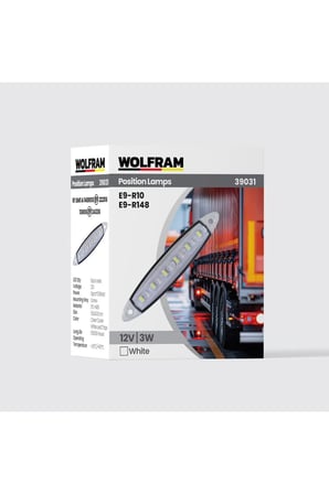 Led Yan Pozisyon Lambası Beyaz Renk Parmak Led 12V 3W E9-R10 Belgeli (10 Adet) - WOLFRAM 39031