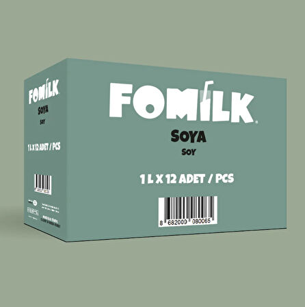 Fomilk Bitkisel Bazlı Soya İçeceği 1L x 12