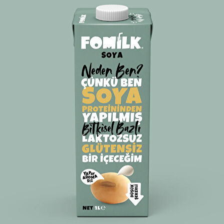 Fomilk Bitkisel Bazlı Soya İçeceği 1L x 12