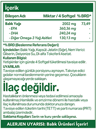 Multimed Omega 3 Yüksek Epa Dha 500 Mg Balik Yaği 100 Softgel