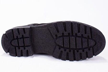 Hammer Jack Alum Merdane Yuvarlak Burun Orta Topuk Ortopedik Bağcıklı Nefes Alan Günlük Siyah Klasik Bot Süet