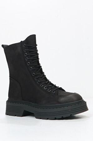 Hammer Jack Loberia Hakiki Deri Siyah Kadın Bot 102 23935-Z