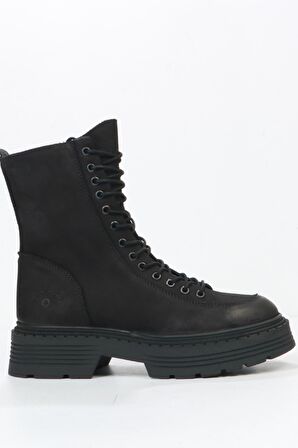 Hammer Jack Loberia Hakiki Deri Siyah Kadın Bot 102 23935-Z