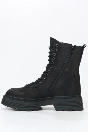 Hammer Jack Loberia Hakiki Deri Siyah Kadın Bot 102 23935-Z