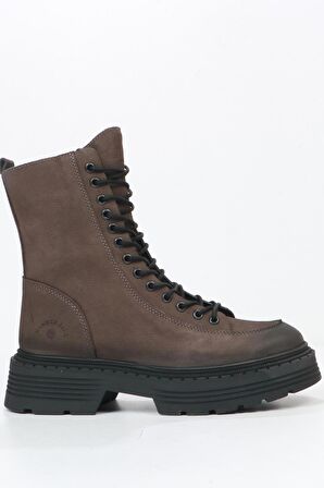 Hammer Jack Loberia Hakiki Deri Gri Kadın Bot 102 23935-Z