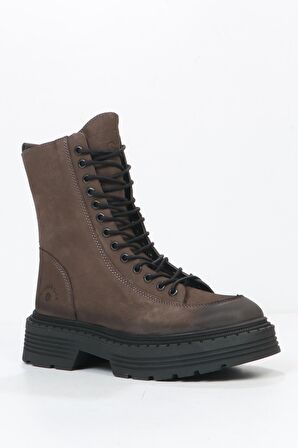 Hammer Jack Loberia Hakiki Deri Gri Kadın Bot 102 23935-Z