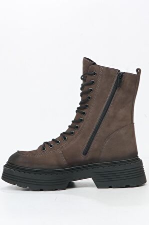 Hammer Jack Loberia Hakiki Deri Gri Kadın Bot 102 23935-Z