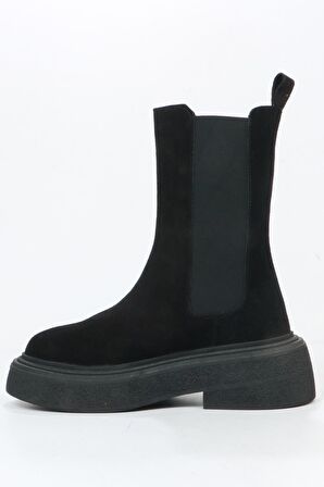 Hammer Jack Sorte Hakiki Deri Siyah Kadın Bot 455 2328-Z