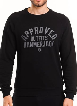 ODİN ERKEK SWEAT Siyah U Yaka Standart Kalıp Erkek Sweatshirt