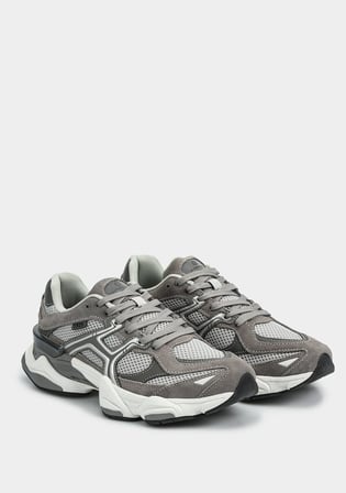 Rene Gri Deri Erkek Sneaker