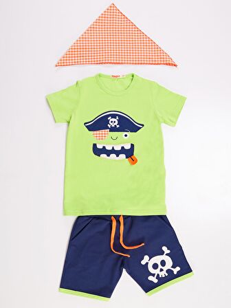 3D Yeşil Korsan 3'lü Takım