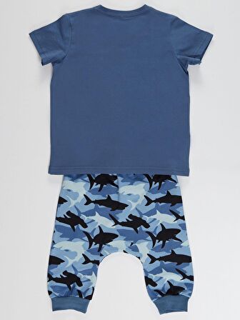 Shark Camo Erkek Çocuk Kapri Takım