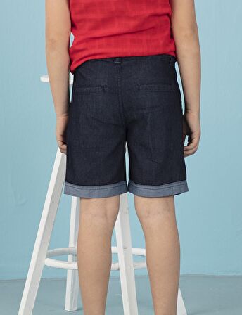 Duble Paça Erkek Çocuk Denim Şort