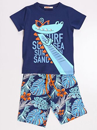 Surfer Croco Erkek Çocuk Şort Takım