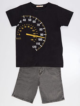 Fast Erkek Çocuk Denim Şort Takım