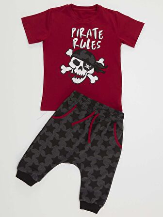Korsan Kuralları Erkek Çocuk T-Shirt Kapri Takım