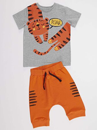 Roar Kaplan Erkek Çocuk T-Shirt Kapri Takım