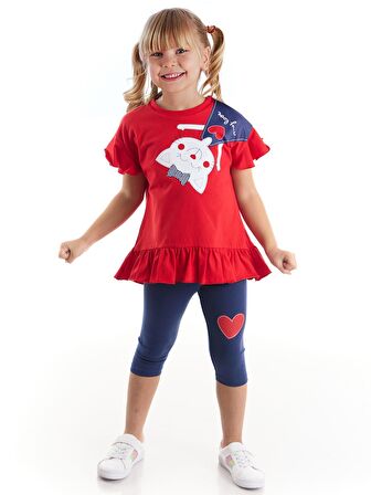 Yaramaz Kedi Kız T-shirt Tayt Takım