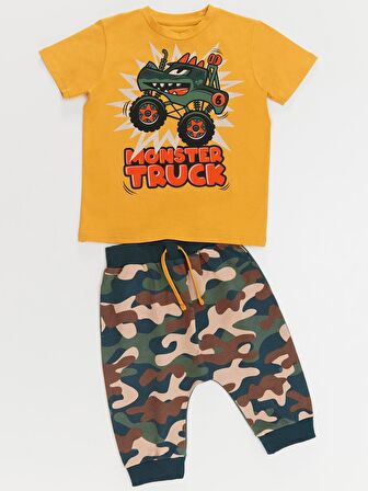 Monster Truck Erkek Çocuk T-shirt Kapri Takım