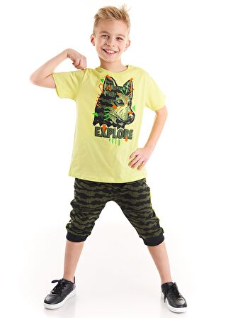 Kaşif Kurt Erkek Çocuk T-shirt Kapri Takım