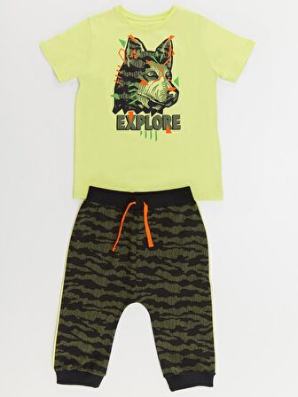 Kaşif Kurt Erkek Çocuk T-shirt Kapri Takım