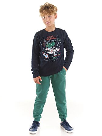 Astronot Timsah Erkek Çocuk T-shirt Pantolon Takım