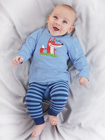 Tilki Erkek Bebek T-shirt Tayt-Pantolon Takım