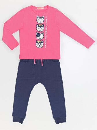 Japan Cats Kız Çocuk T-shirt Pantolon Takım