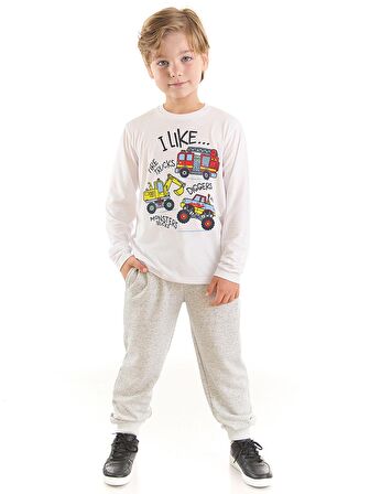 İnşaat Araçları Erkek Çocuk T-shirt Pantolon Takım