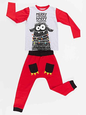 Yılbaşı Canavarı Erkek Çocuk Pantolon Takım