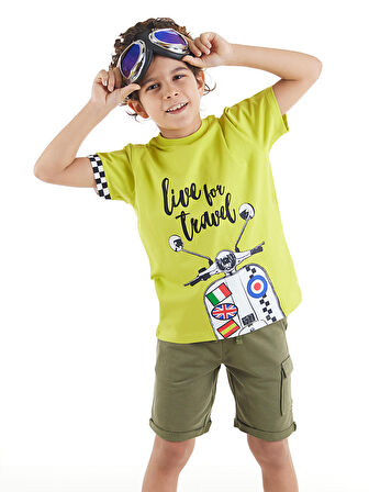 Motosiklet Turu Erkek Çocuk T-Shirt Şort Takım