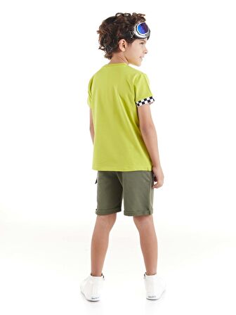 Motosiklet Turu Erkek Çocuk T-Shirt Şort Takım