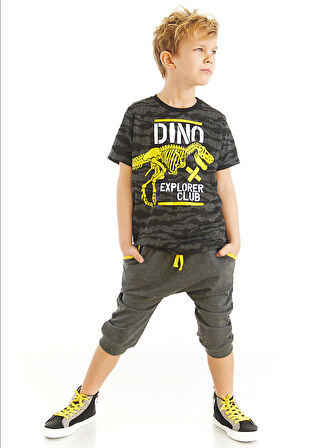 Dino Explorer Erkek Çocuk T-shirt Kapri Takım