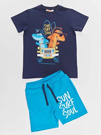 Shark Surf Erkek Çocuk T-shirt Şort Takım