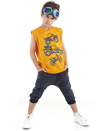 Motocross Erkek Çocuk T-shirt Baggy Kapri Takım