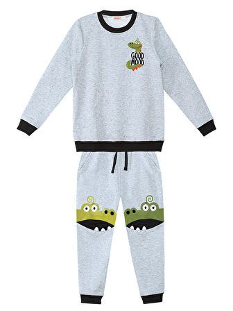 Croco Erkek Çocuk Gri Eşofman Takım