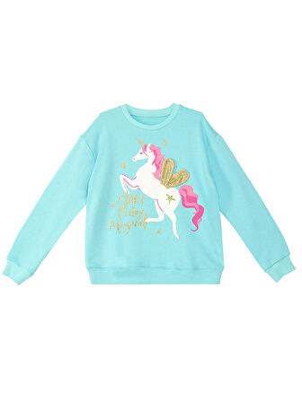 Unicorn Kız Çocuk Mint Sweatshirt