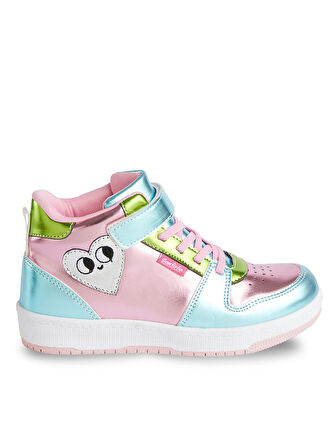 Kalpli Hologram Kız Çocuk Pembe Sneakers