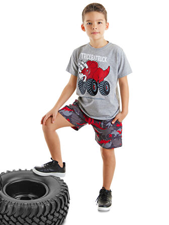 Triceratruck Erkek Çocuk T-shirt  Şort Takım