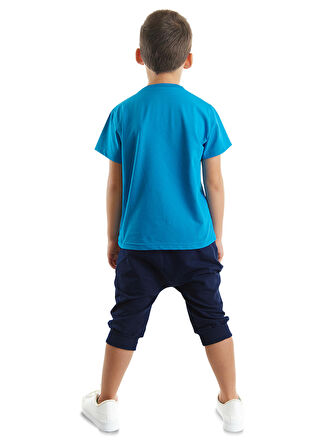 Astronot Erkek Çocuk T-shirt Kapri Şort Takım