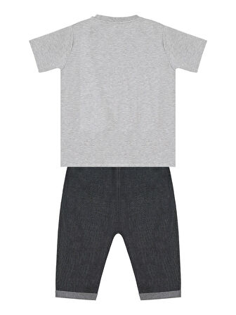 Cool Animals Erkek Çocuk T-shirt Kapri Şort Takım