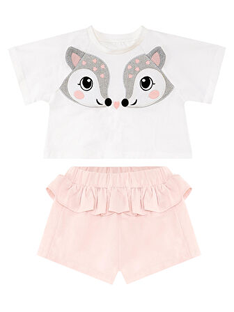 İkiz Ceylan Kız Çocuk T-shirt Şort Takım