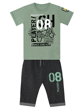 Player 8 Erkek Çocuk T-shirt Kapri Şort Takım