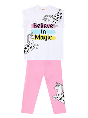 Believe in Magic Kız Çocuk T-Shirt Tayt Takım