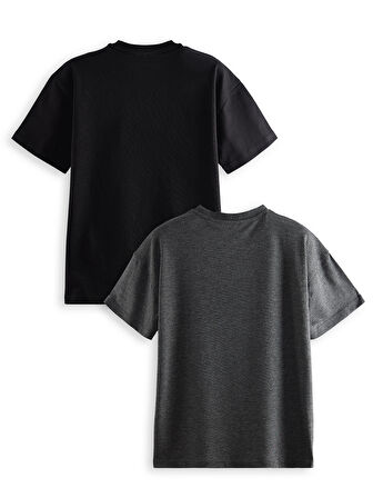 Erkek Çocuk Basic Oversize 2'li T-shirt Takım