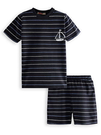 Yelken Erkek Çocuk Çizgili Pijama Takım