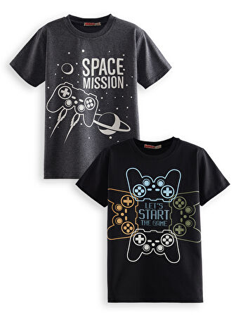 Start Game Erkek Çocuk 2'li T-shirt Takım