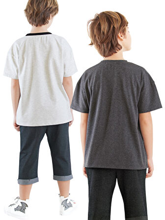 Just Smile Erkek Çocuk 2'li T-shirt Takım